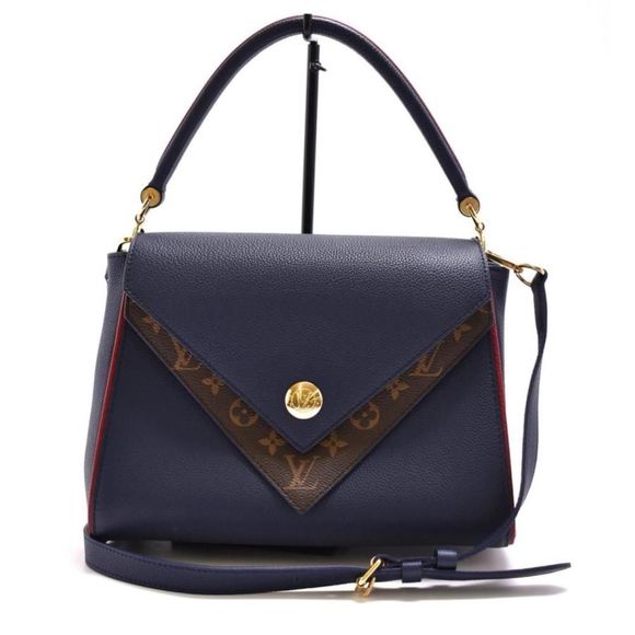 Louis Vuitton Monogram Double V Blue Marine Shoulder Bag - Picture 1 of 7
